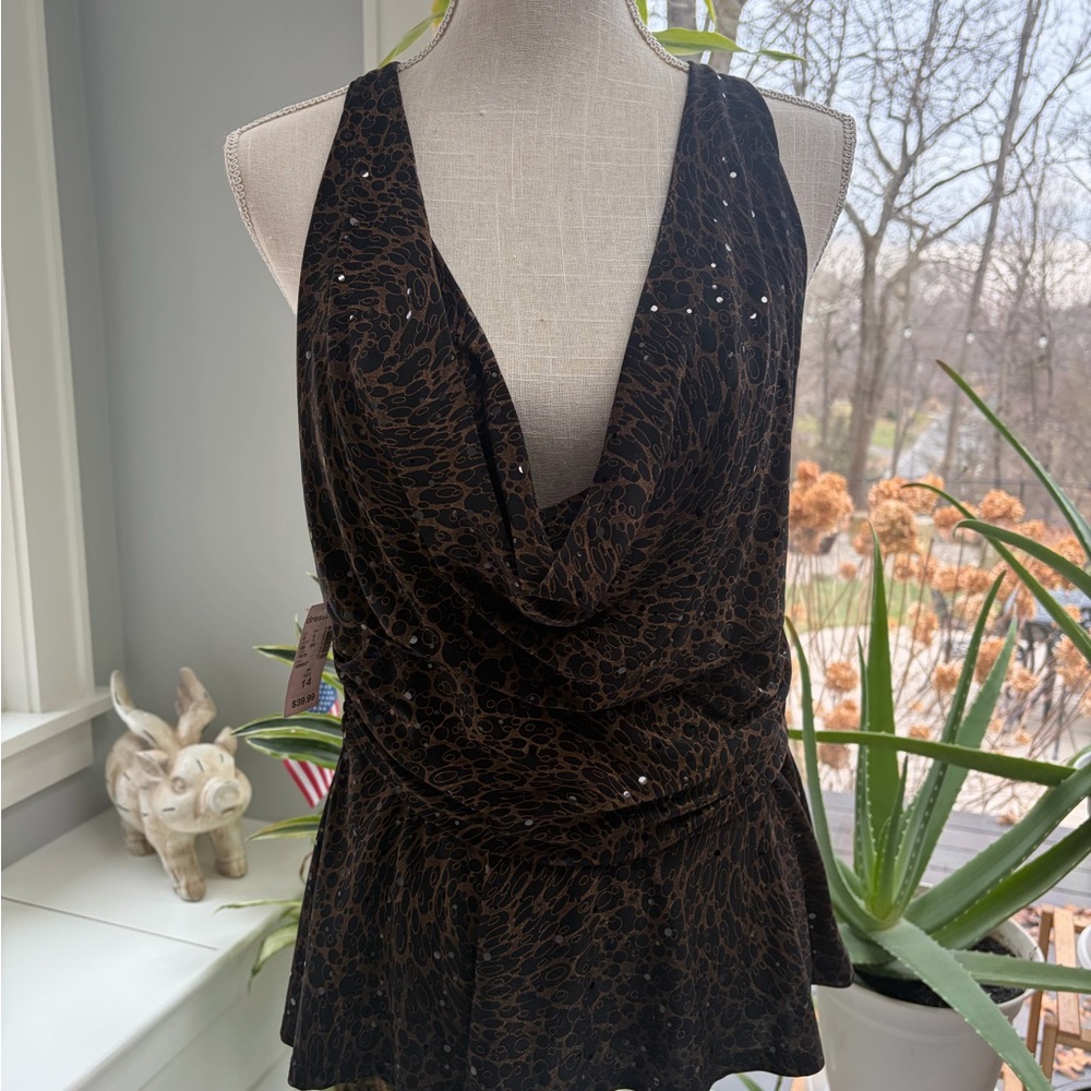 Dressbarn Sequin Halter Top